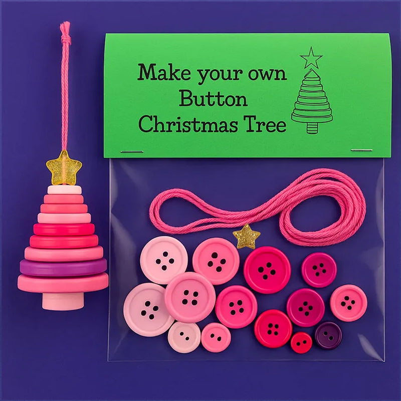 ☃️ DIY-Knopf-Schneemann-Ornament-Kit