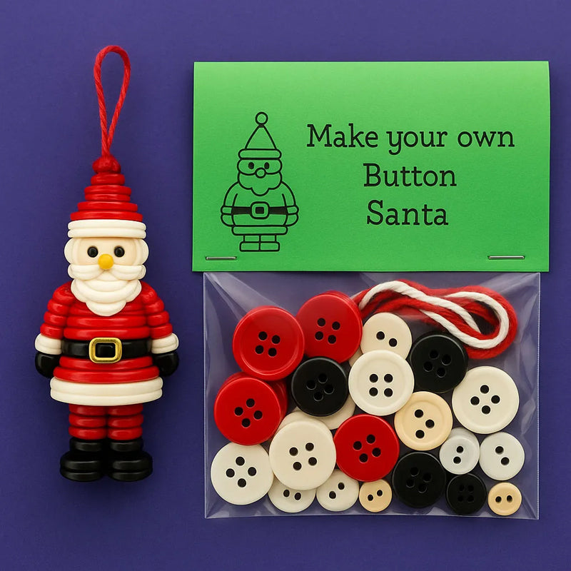 ☃️ DIY-Knopf-Schneemann-Ornament-Kit
