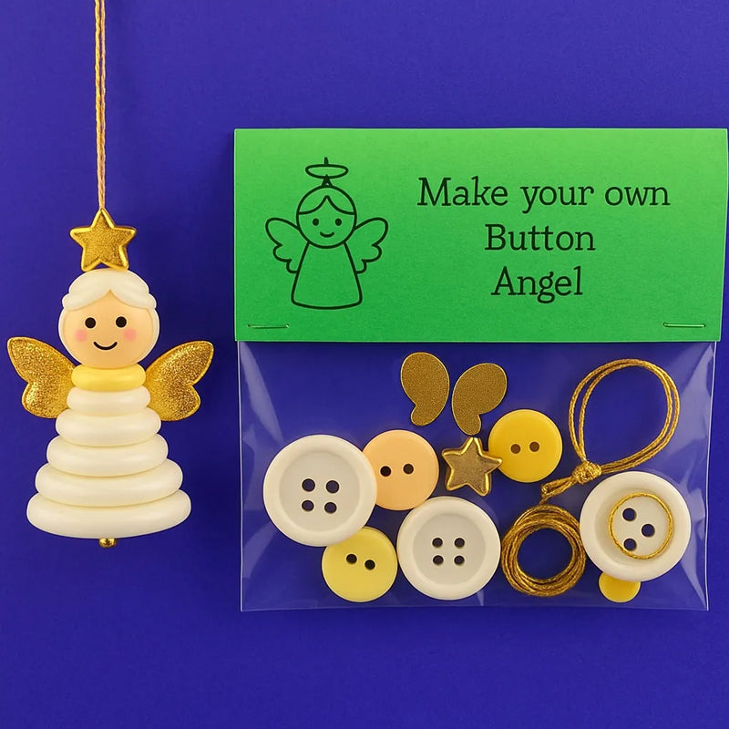 ☃️ DIY-Knopf-Schneemann-Ornament-Kit