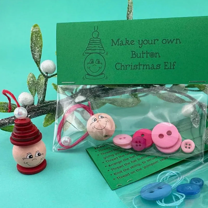 ☃️ DIY-Knopf-Schneemann-Ornament-Kit