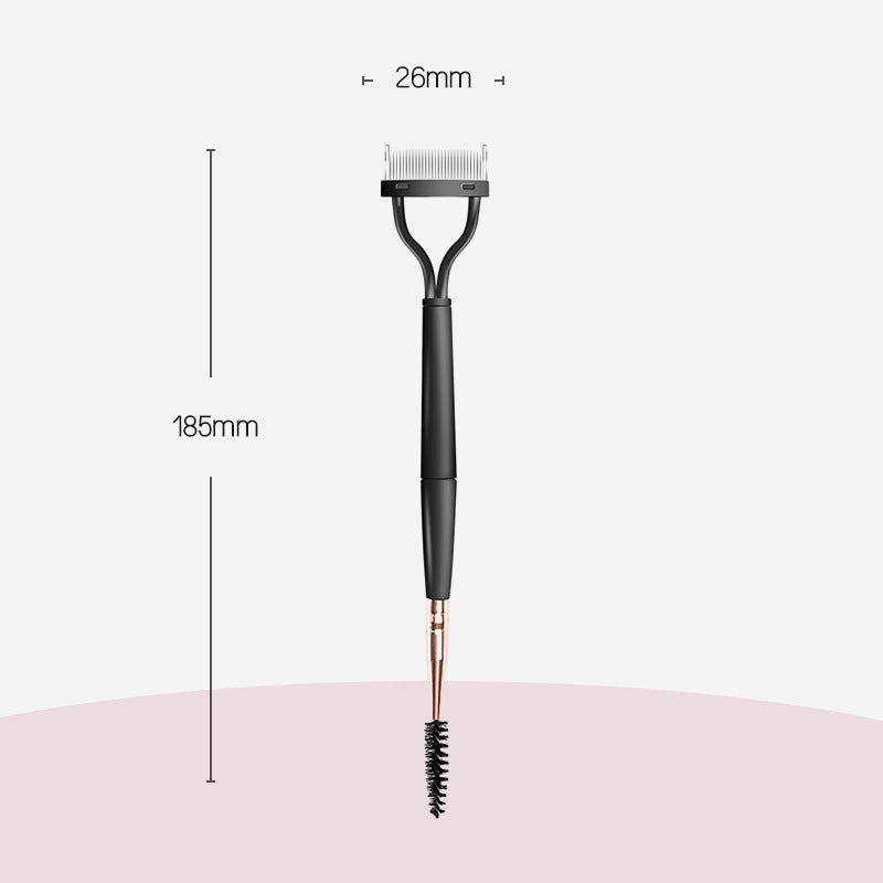 Halbgebogene Stahlbürste für Augenbrauen und Wimpern