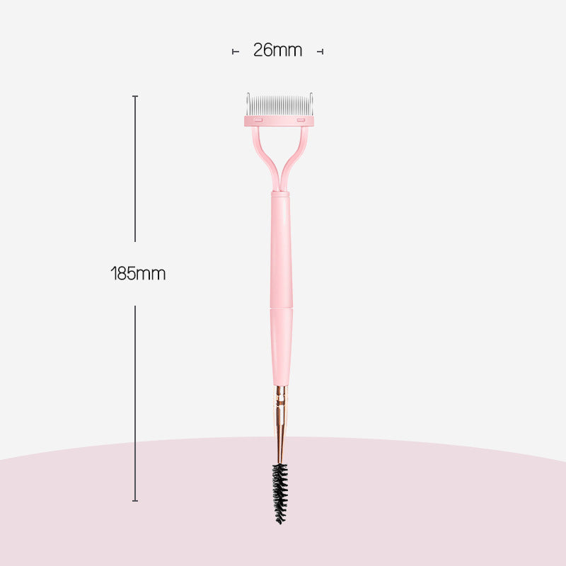 Halbgebogene Stahlbürste für Augenbrauen und Wimpern