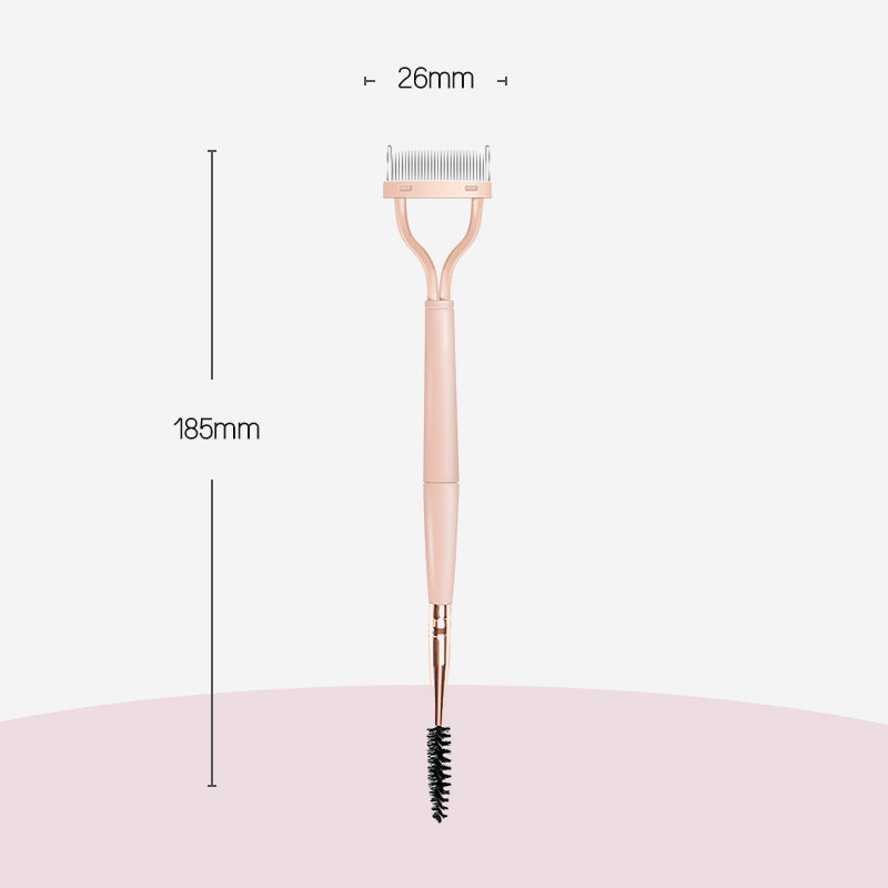Halbgebogene Stahlbürste für Augenbrauen und Wimpern