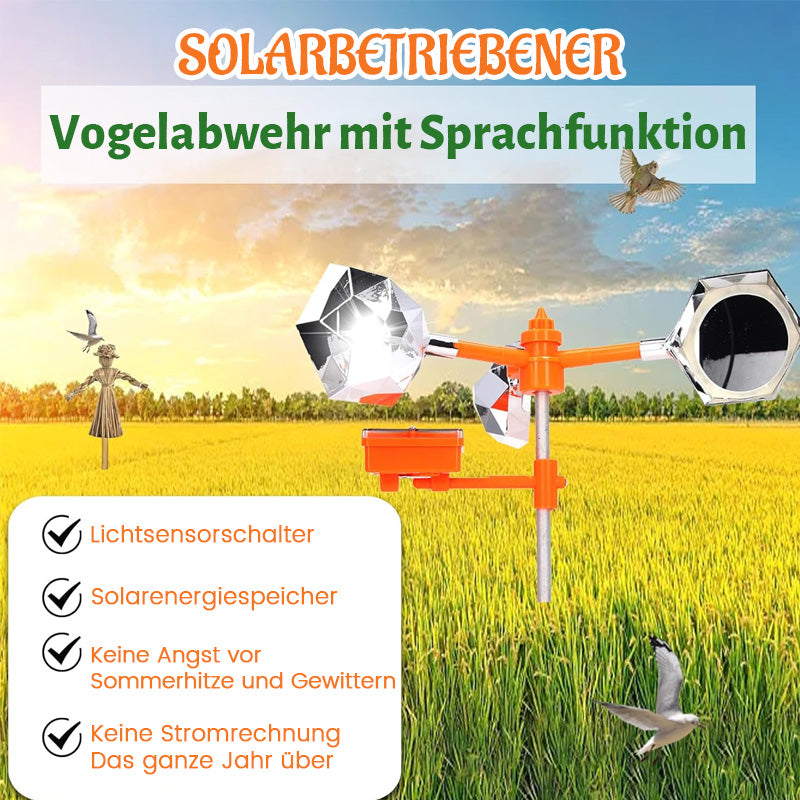 Solarbetriebener Vogelabwehr mit Sprachfunktion