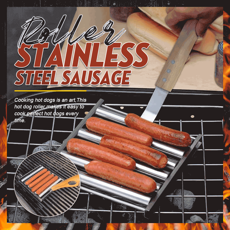 Rollender Hot Dog Grill aus Edelstahl