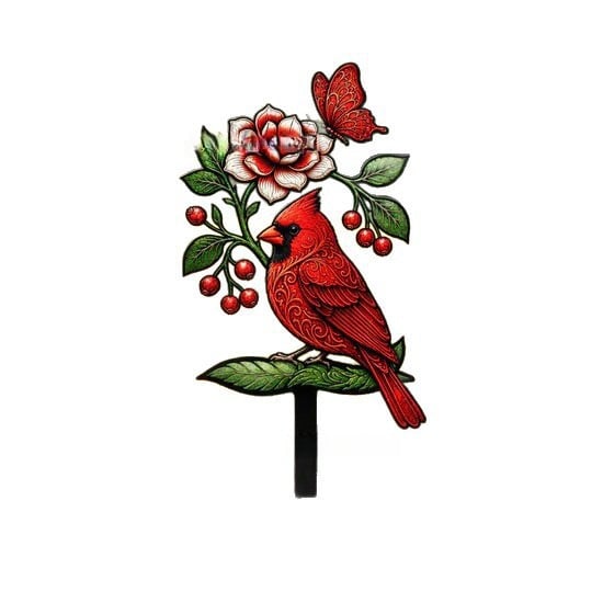 🐦Kardinal Gedenkstecker – Liebevolle Erinnerung für Garten & Grabstätte