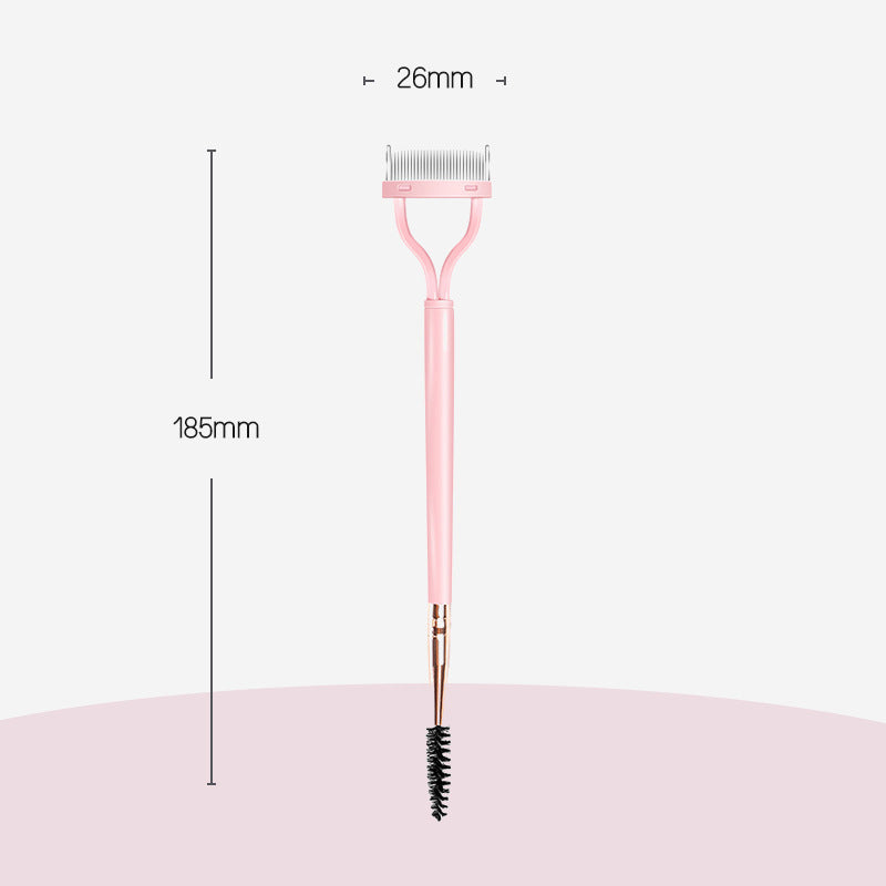 Halbgebogene Stahlbürste für Augenbrauen und Wimpern