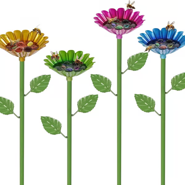 🐝🌷Bienen- und Schmetterlings-Wasserspender mit Blumendesign🎁 MEHR KAUFEN, MEHR SPAREN/🐝🌷Bee and Butterfly Water Feeder with Flower Design