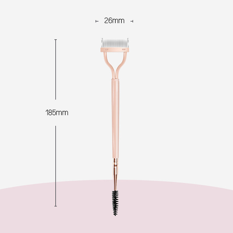 Halbgebogene Stahlbürste für Augenbrauen und Wimpern