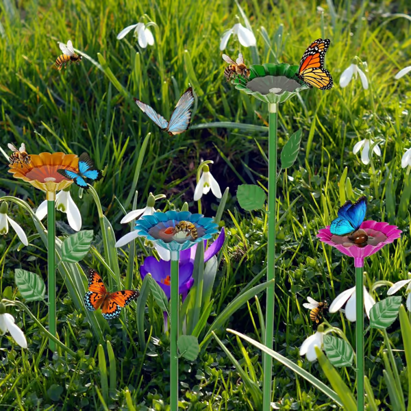 🐝🌷Bienen- und Schmetterlings-Wasserspender mit Blumendesign🎁 MEHR KAUFEN, MEHR SPAREN/🐝🌷Bee and Butterfly Water Feeder with Flower Design