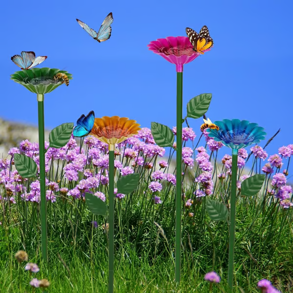 🐝🌷Bienen- und Schmetterlings-Wasserspender mit Blumendesign🎁 MEHR KAUFEN, MEHR SPAREN/🐝🌷Bee and Butterfly Water Feeder with Flower Design