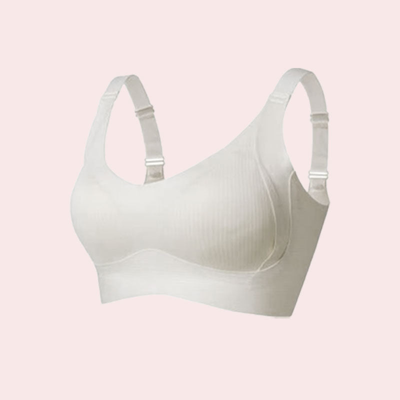 🎁Gerippter, verstellbarer Push-Up-BH ohne Bügel für Damen
