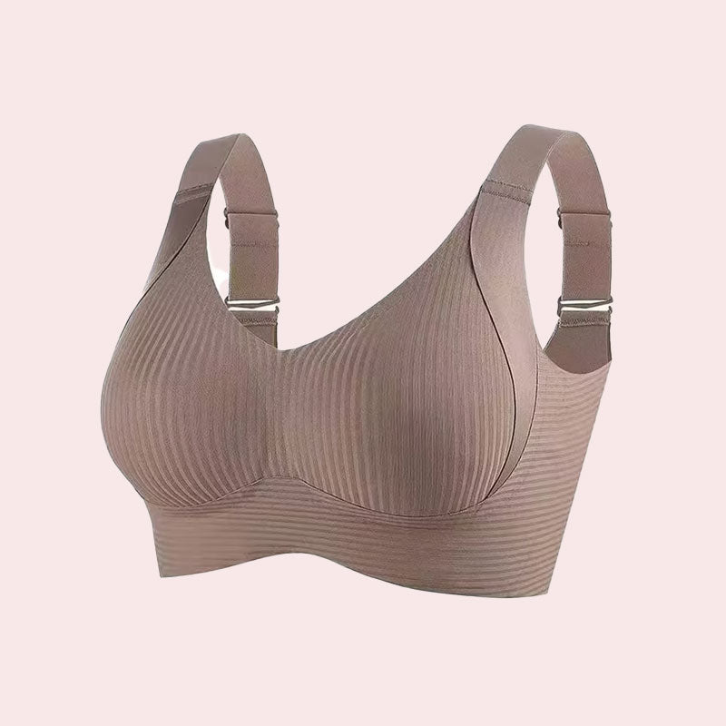 🎁Gerippter, verstellbarer Push-Up-BH ohne Bügel für Damen