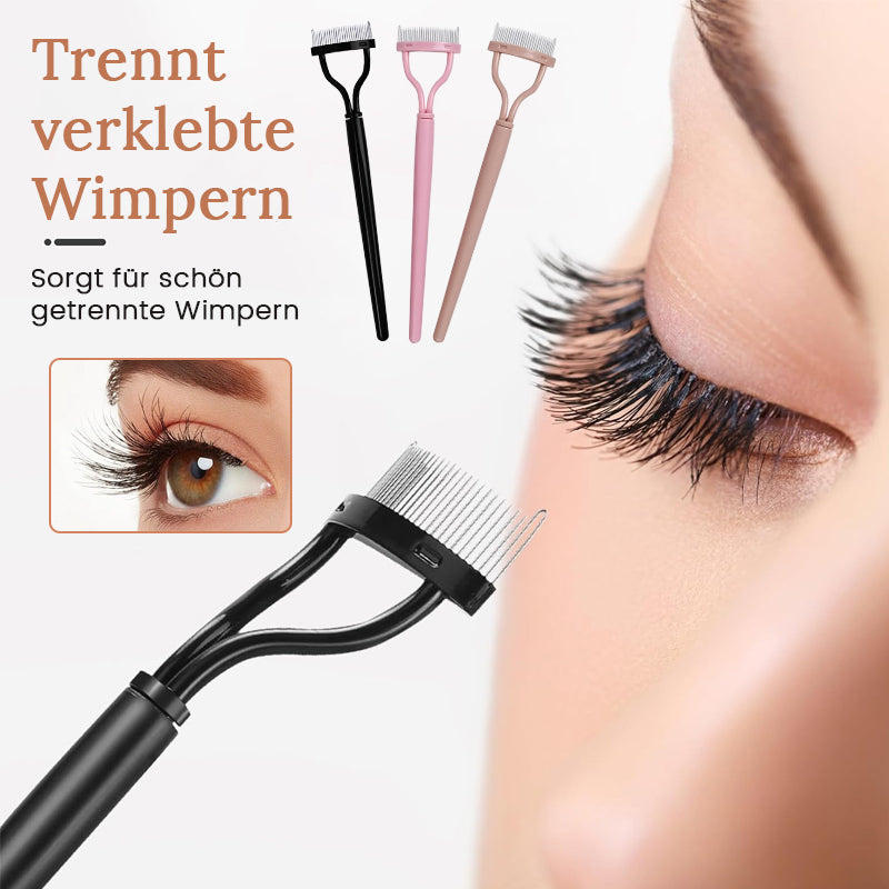 Halbgebogene Stahlbürste für Augenbrauen und Wimpern