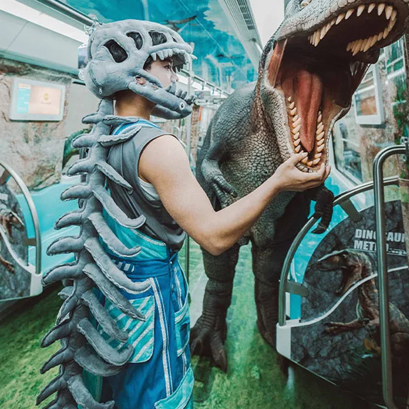 Realistisches Dinosaurierskelett-Kostümset