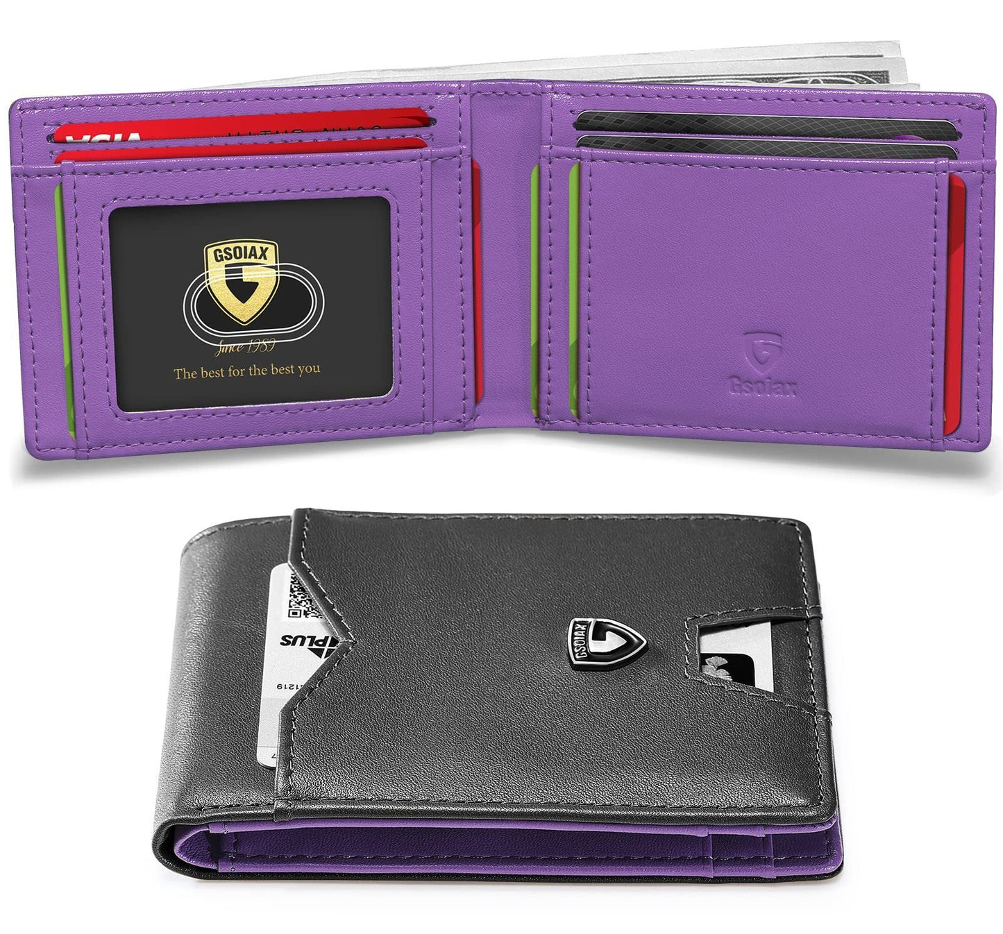 Schlichte Herrenbrieftasche aus echtem Leder