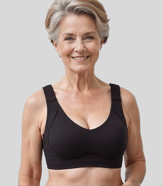 🎁Gerippter, verstellbarer Push-Up-BH ohne Bügel für Damen