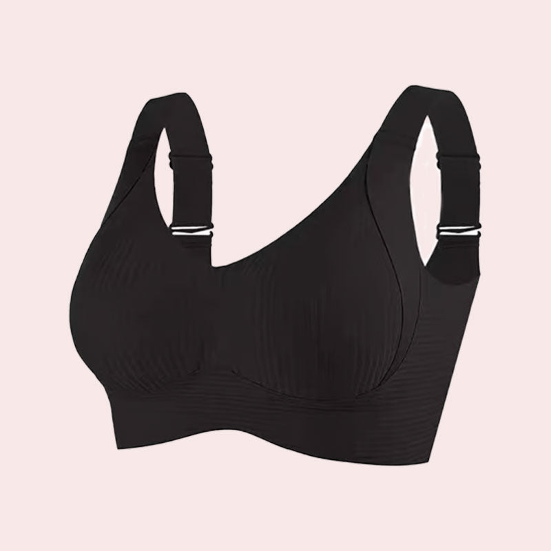 🎁Gerippter, verstellbarer Push-Up-BH ohne Bügel für Damen