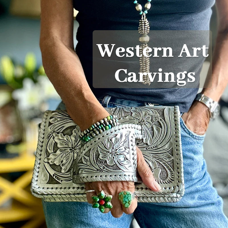 Clutch im Western-Stil „Silver Flower Dance“