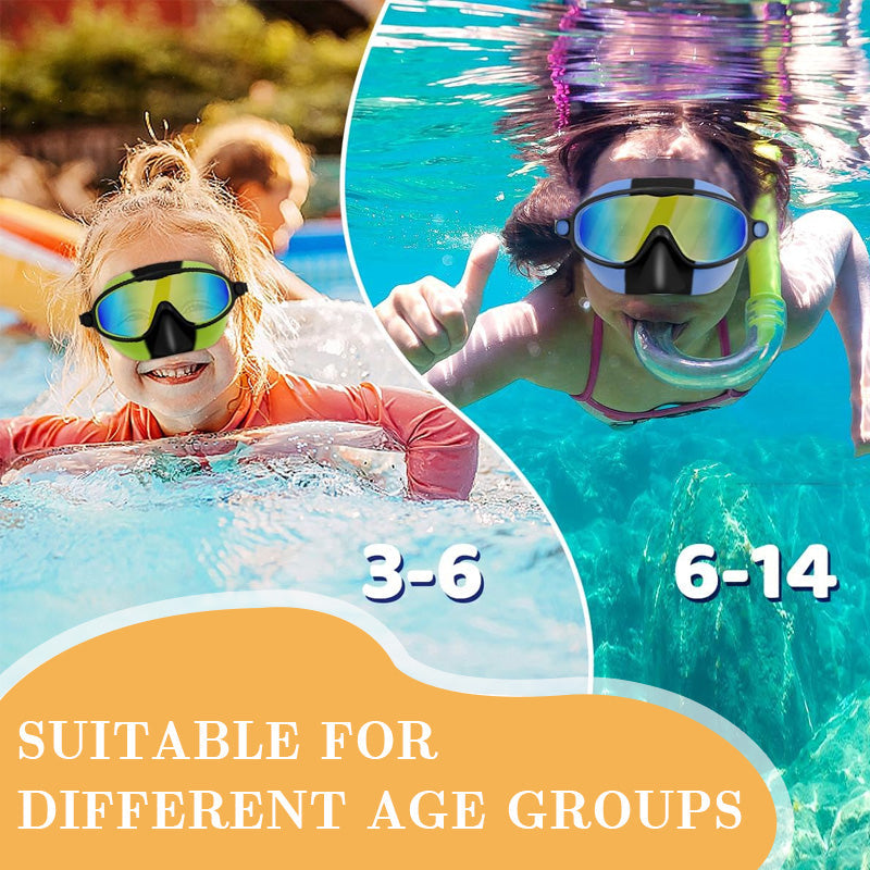 Kinder-Nasenmaske Schwimmbrille mit großem Rahmen