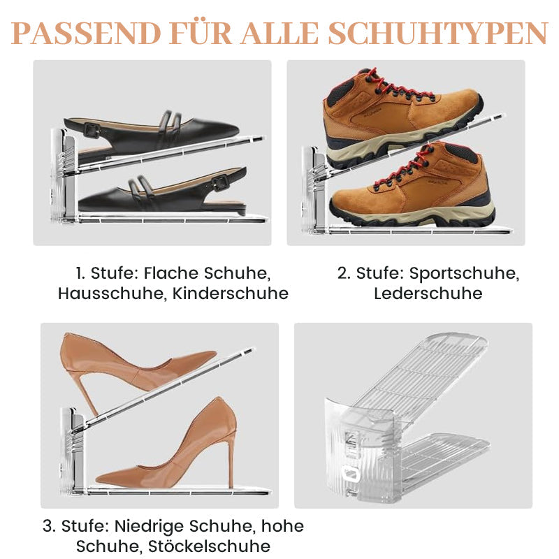 Verstellbares, klappbares Schuhregal