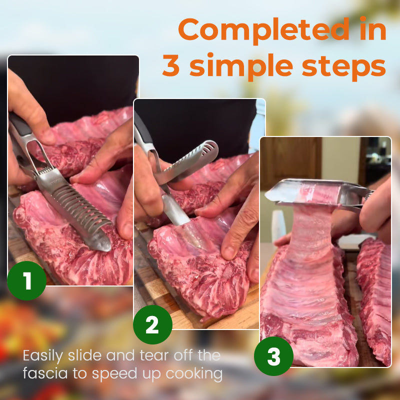 🔪 BBQ-Rippchenmembran- und Fettentferner-Werkzeug – für mühelose Fleischzubereitung!