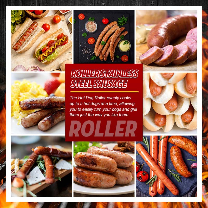 Rollender Hot Dog Grill aus Edelstahl