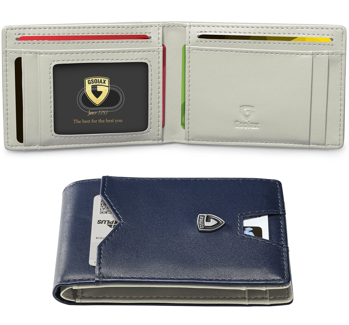 Schlichte Herrenbrieftasche aus echtem Leder