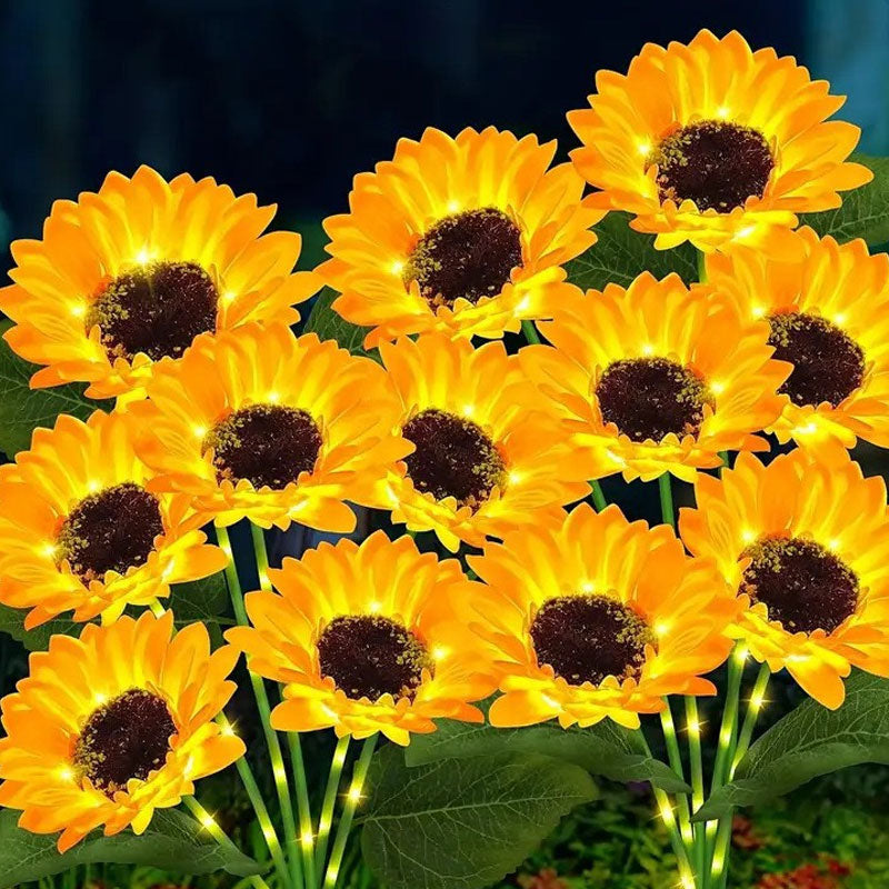 🌻 Solarbetriebene Sonnenblumen-Gartenstecker