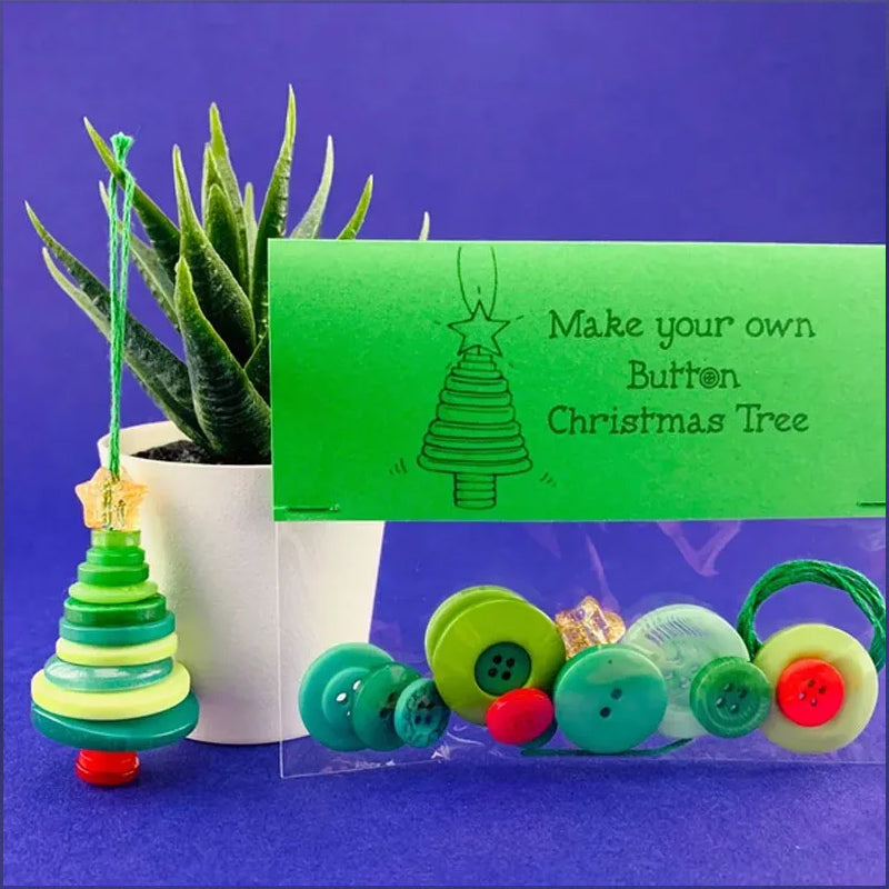 ☃️ DIY-Knopf-Schneemann-Ornament-Kit