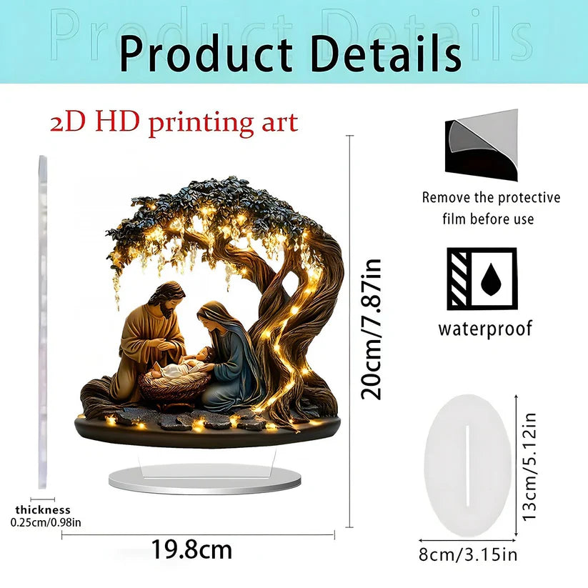 Jesus Baum Des Lebens Neugeborenen Desktop Dekoration