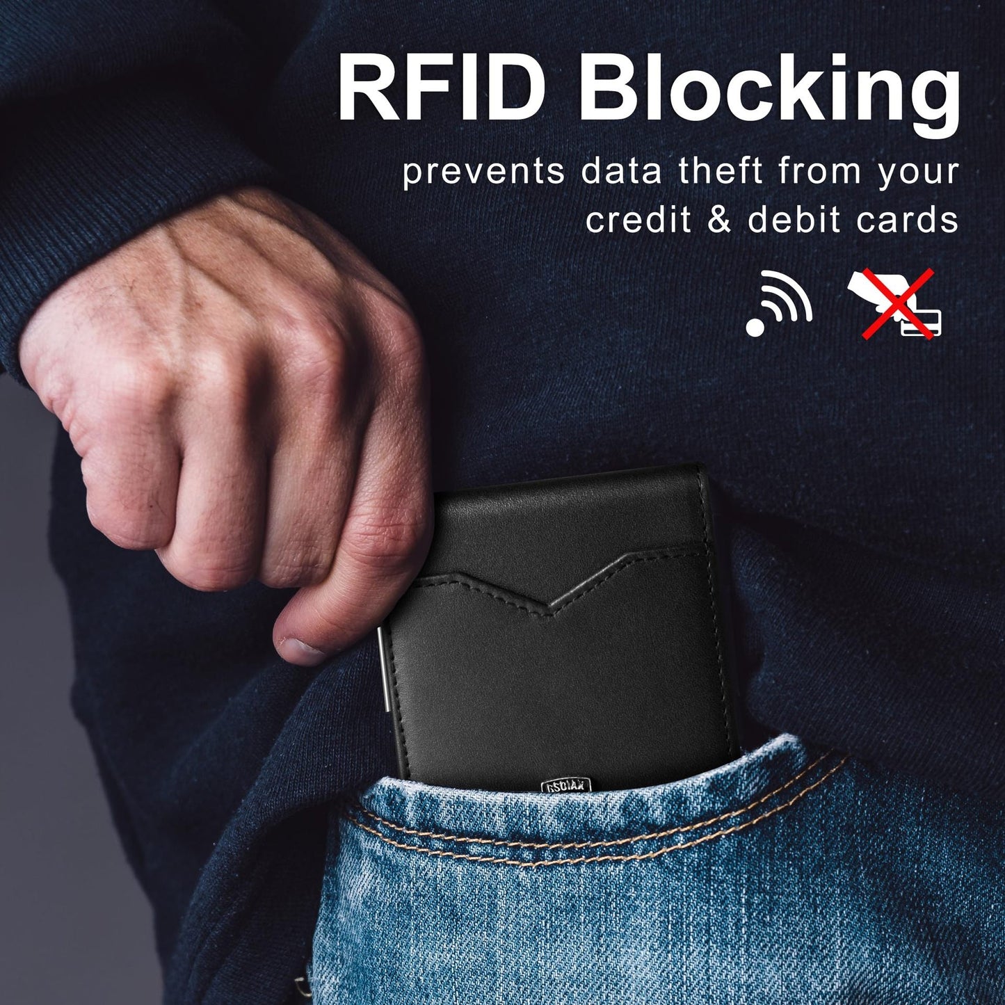Schlichte Herrenbrieftasche aus echtem Leder