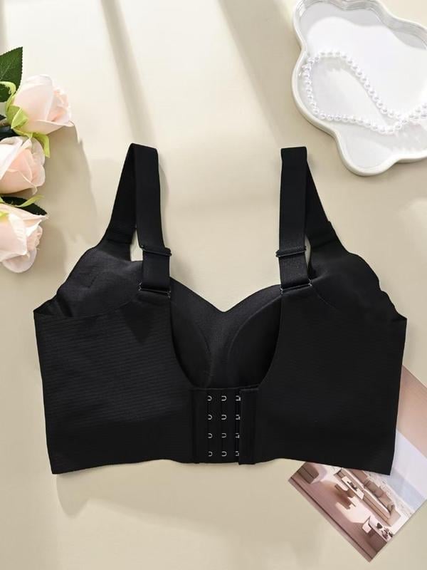 🎁Gerippter, verstellbarer Push-Up-BH ohne Bügel für Damen