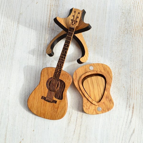 Plektrumbox aus Holz für Akustikgitarren🎸