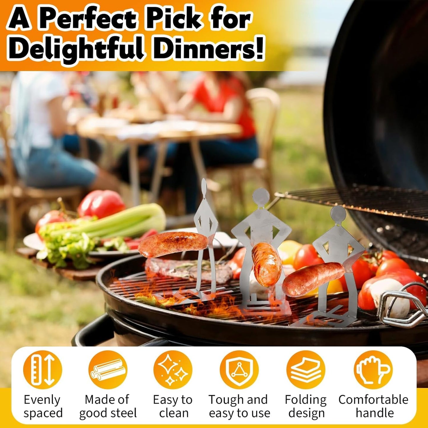 Grillwursthalter aus Edelstahl