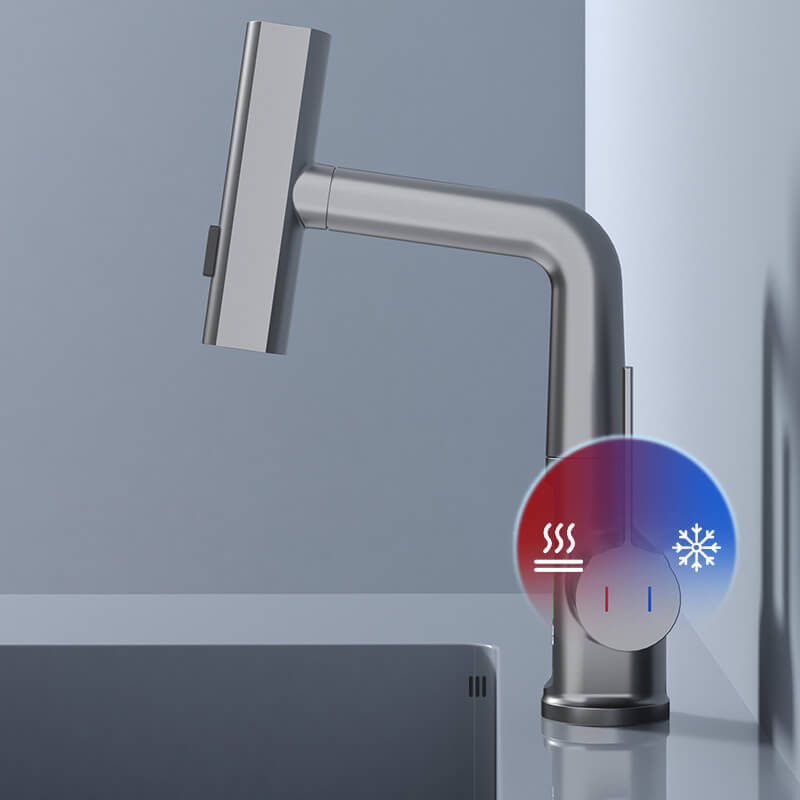 Ziehende Anhebung Des Wasserhahns Mit Digitalanzeige