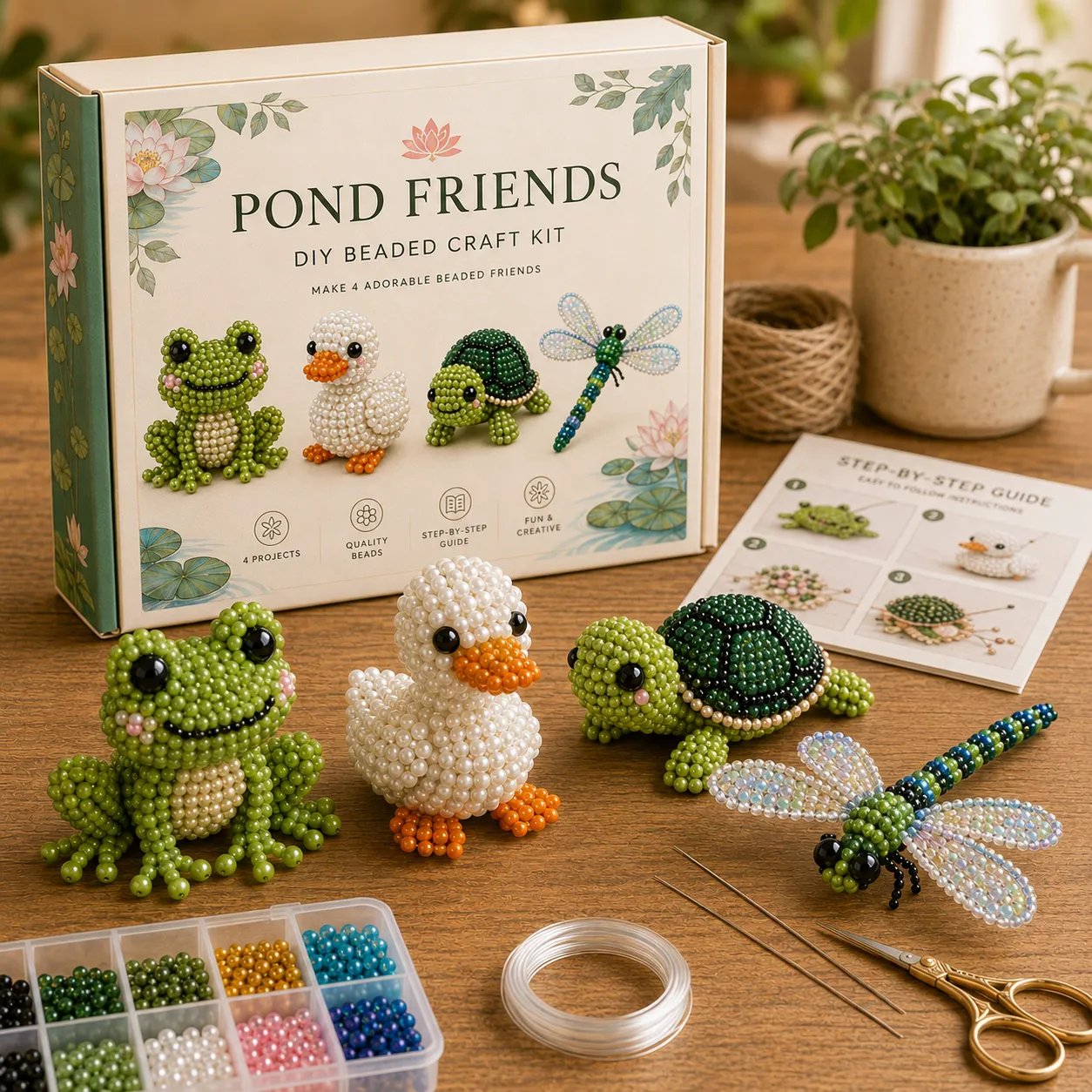🧵✨ 3D Perlen Tier DIY Bastelset – Kreatives Geschenk zum Selbermachen