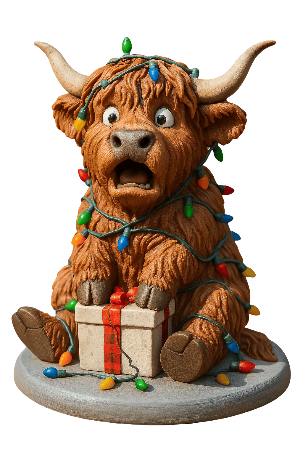 🐮Highland Cow Adventskalender 2025🎄✨ - 3D handgefertigte Highland Cow Puppe (24 Stück)