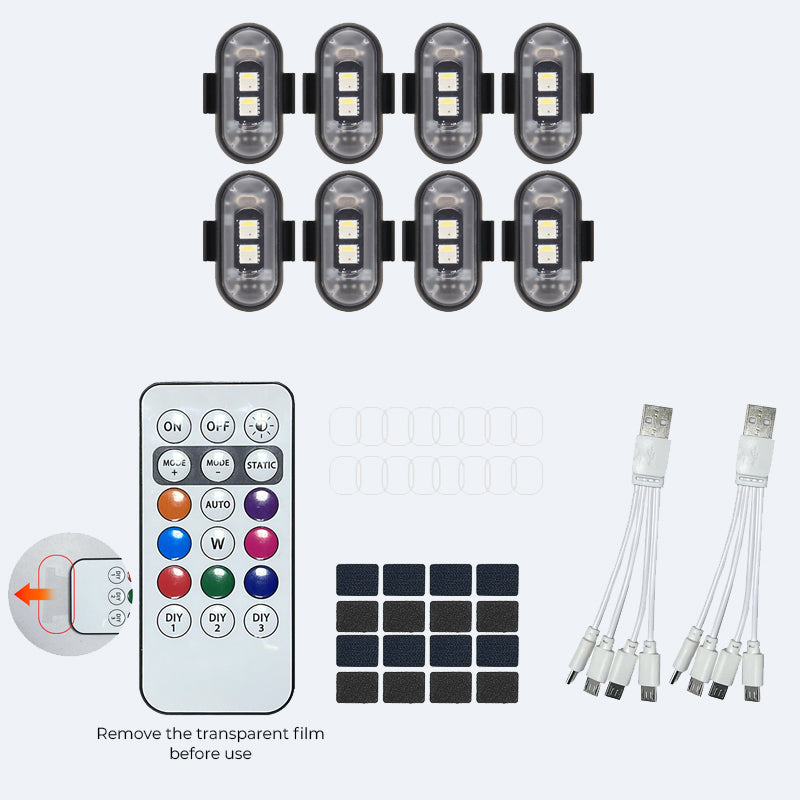🚗 Ambientebeleuchtung fürs Auto mit Klettverschluss