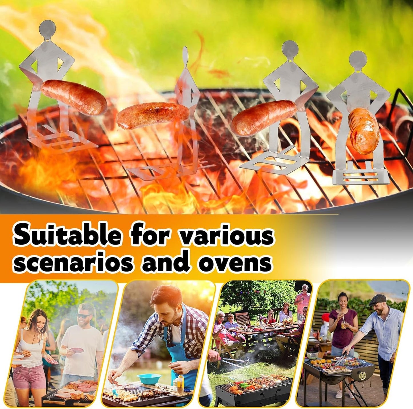 Grillwursthalter aus Edelstahl