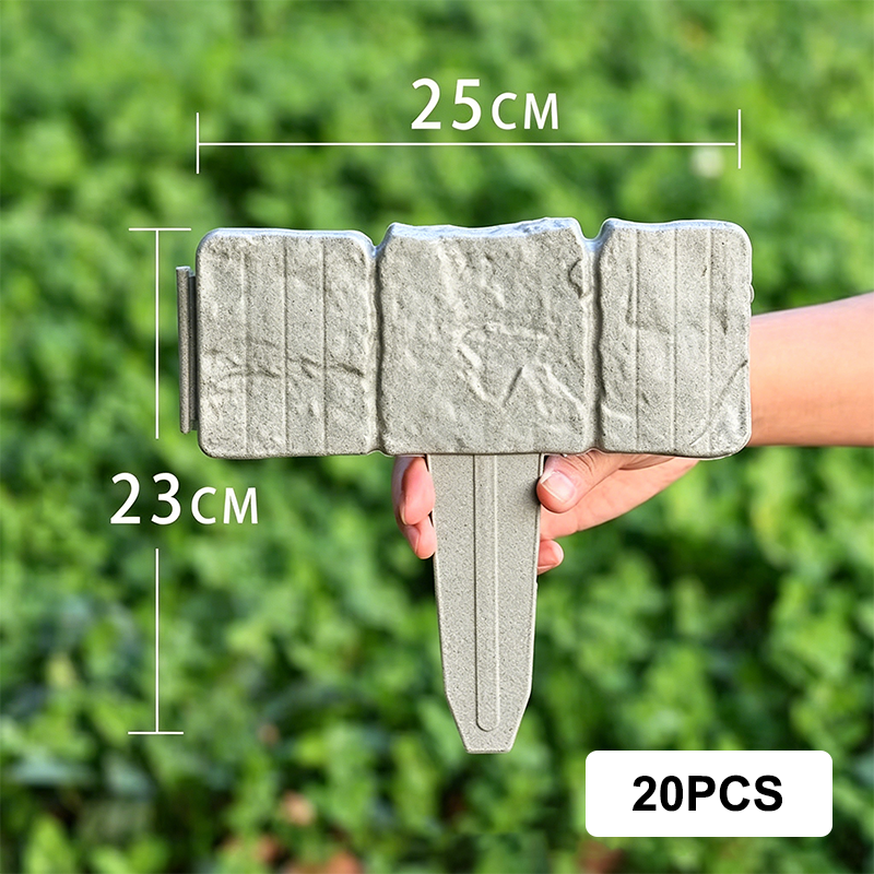 Gartenstützzaun aus Kunststoff