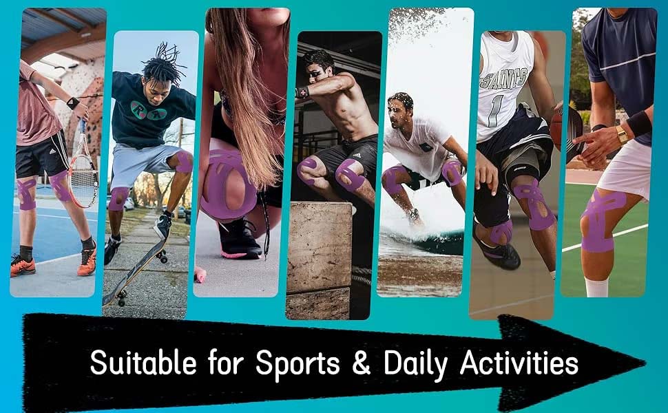 [Knieschoner für den Sport | Atmungsaktive und wasserdichte vorgeschnittene Bänder]