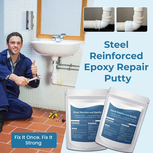 Stahlverstärkte Epoxid-Reparaturknete – 2-Komponenten Reparaturmasse für Metall, Beton, Keramik & DIY-Ausbesserungen