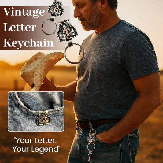 Vintage Buchstaben Schlüsselanhänger