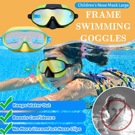 Kinder-Nasenmaske Schwimmbrille mit großem Rahmen