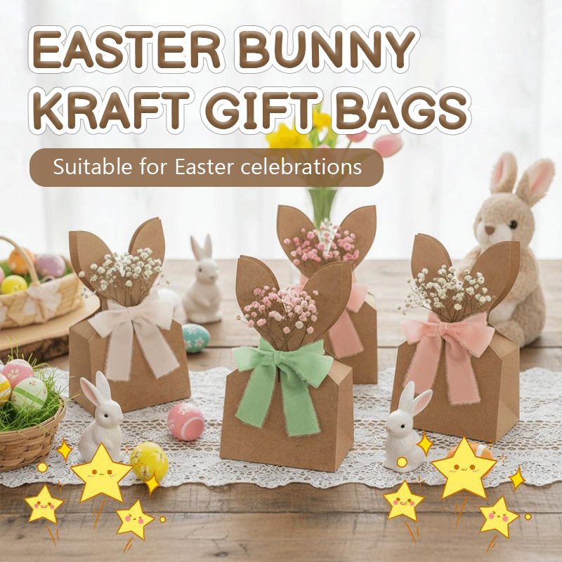 🐰 Osterhasen-Kraftpapier-Geschenktüten