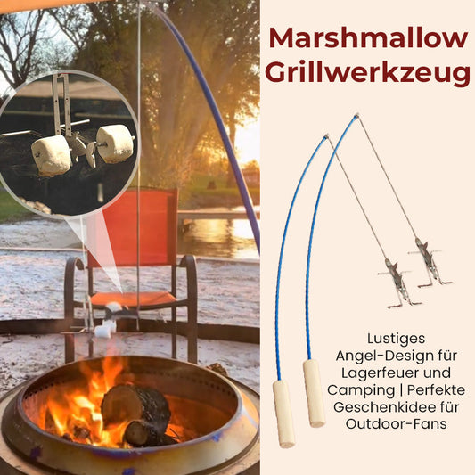🎣 Marshmallow-Grillwerkzeug – Lustiges Angel-Design für Lagerfeuer und Camping | Perfekte Geschenkidee für Outdoor-Fans