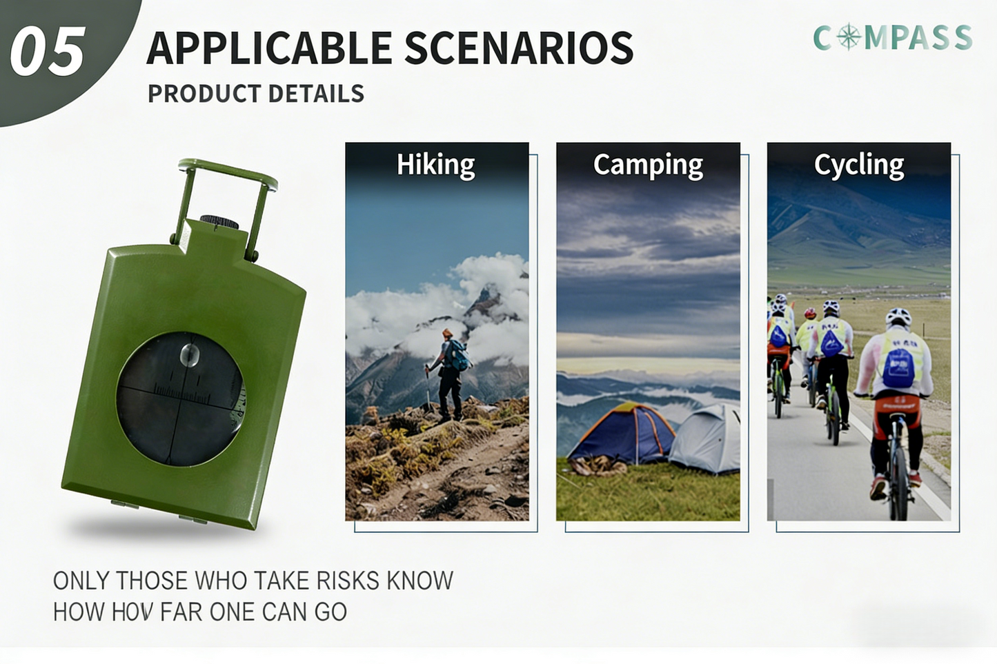 Multifunktionaler hochpräziser Militärkompass