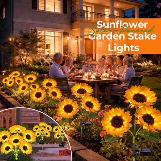 🌻 Solarbetriebene Sonnenblumen-Gartenstecker