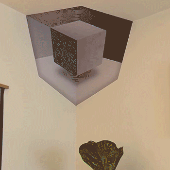 🧩 Moderne geometrische Eckwandskulptur